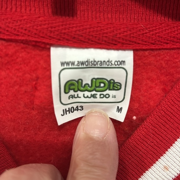 “All We Do”: Red and White Varsity Jacket size medium - Picture 7 of 8